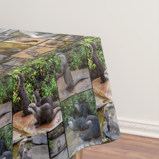 **"Uiterst Schattig: een fotocollage van otters Tafelkleed (Voorbeeld)