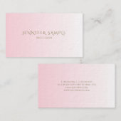 Uiterst stijlvol, stijlvol, roze design luxe visitekaartje (Voorkant / Achterkant)