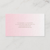 Uiterst stijlvol, stijlvol, roze design luxe visitekaartje (Achterkant)