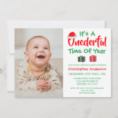 Uiterste tijd voor de eerste kerstdag van het jaar kaart (Voorkant)