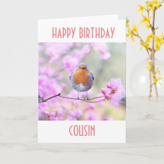 UITERSTE VERJAARDAG * OP MIJN **COUSIN ** KAART (Gele Bloem)