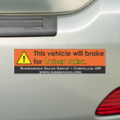 uiterste voorzichtigheid bumpersticker (Op auto)