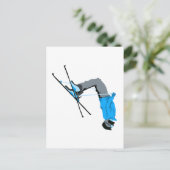uitflippen | Ski Backflip Skier Briefkaart (Staand voorkant)