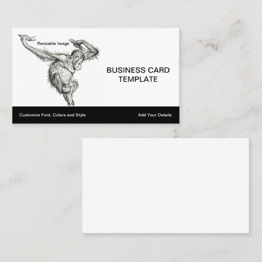 Uitgaan - Jong orang-oetan aap Visitekaartje (Voorkant / Achterkant)