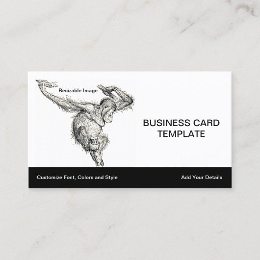 Uitgaan - Jong orang-oetan aap Visitekaartje (Voorkant)