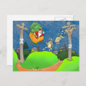 Uitgaan met de kerstman. feestdagenkaart (Voorkant / Achterkant)