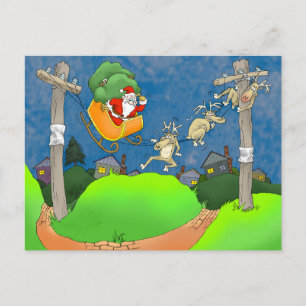 Uitgaan met de kerstman. feestdagenkaart