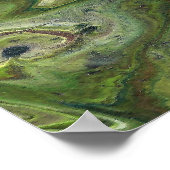 Uitgaan van Deep Green Abstracte Art Print (Hoek)