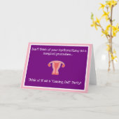 Uitgaansfeest Hysterectomie Kaart (Gele Bloem)