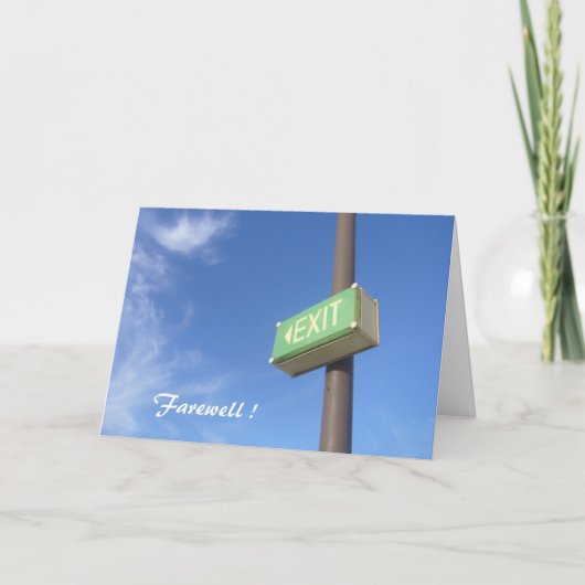 uitgang kaart (Voorkant)