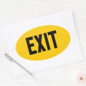 Uitgang, uitweg ovale sticker (Envelop)