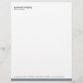Uitgangspaneel Gunmetal Letterhead Briefhoofd (Voorkant)