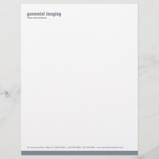Uitgangspaneel Gunmetal Letterhead Briefhoofd (Voorkant)
