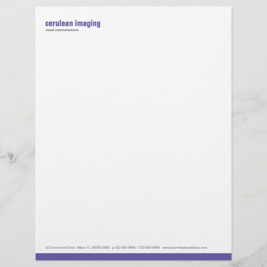 Uitgangspaneel Violet letterhead Gepersonaliseerd Briefhoofd (Voorkant)