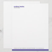 Uitgangspaneel Violet letterhead Gepersonaliseerd Briefhoofd (Voorkant / Achterkant)
