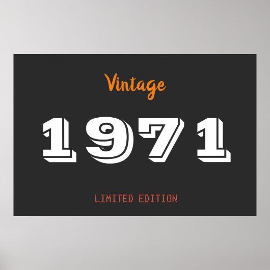  uitgave 1971 beperkte uitgave 50th Birthday Gift Poster (Voorkant)