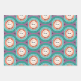 uitgave 1972 beperkt, 50e verjaardag inpakpapier vel