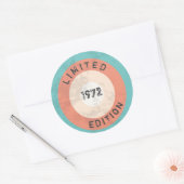 uitgave 1972 beperkt, 50e verjaardag ronde sticker (Envelop)