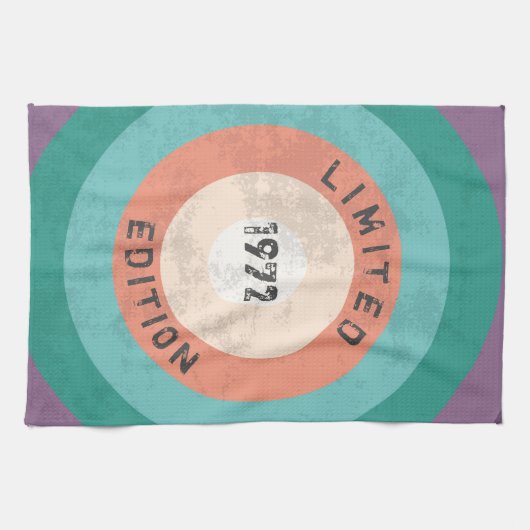  uitgave 1972 beperkt, 50e verjaardag theedoek (Horizontaal)