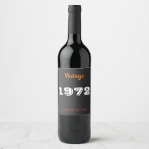  uitgave 1972 beperkt uitgave 50th Birthday Gift N Wijn Etiket