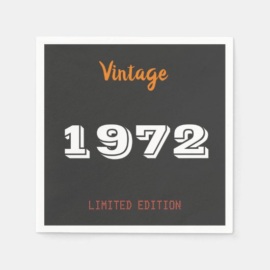  uitgave 1972 beperkt uitgave 50th Birthday Gift Servet (Voorkant)