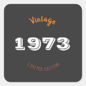  uitgave 1973, beperkt, 50e verjaardag vierkante sticker (Voorkant)