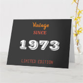  uitgave 1973 jaar beperkte uitgave 50th Birthday Kaart (Gele Bloem)