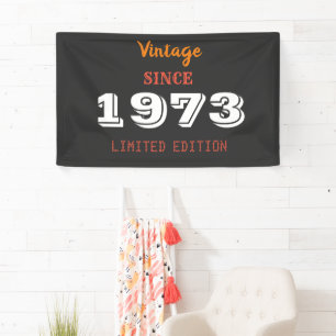  uitgave 1973 jaar beperkte uitgave 50th Birthday Spandoek