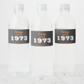  uitgave 1973 jaar beperkte uitgave 50th Birthday Waterfles Etiket (Flessen)