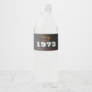  uitgave 1973 jaar beperkte uitgave 50th Birthday Waterfles Etiket