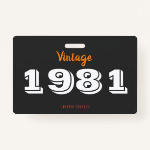  uitgave 1981 beperkte uitgave 40th Birthday Gift Badge