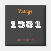 uitgave 1981 beperkte uitgave 40th Birthday Gift Magneet (Voorkant)