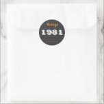 uitgave 1981 beperkte uitgave 40th Birthday Gift Ronde Sticker<br><div class="desc">uitgave 1981 jaar beperkt uitgave 40th Birthday Gift T-Shirt</div>