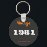 uitgave 1981 beperkte uitgave 40th Birthday Gift Sleutelhanger<br><div class="desc">uitgave 1981 jaar beperkte uitgave 40th Birthday Gift</div>