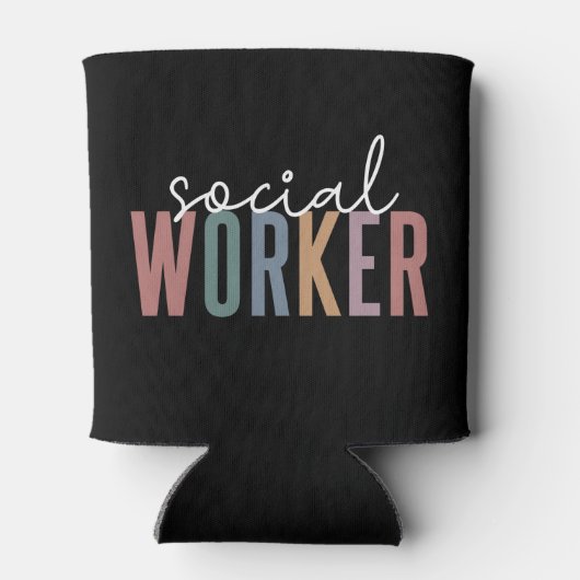 Uitgave en afstuderen van maatschappelijk werkers blikjeskoeler (Achterkant)