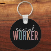 Uitgave en afstuderen van maatschappelijk werkers sleutelhanger (Voorkant)