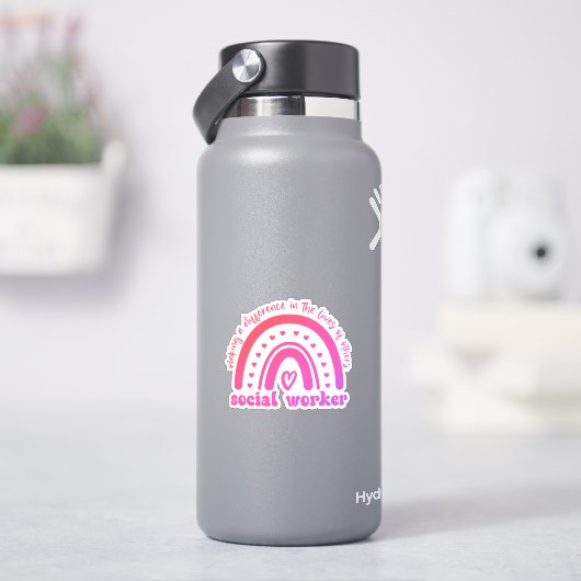Uitgave en Afstuderen van maatschappelijk werkers Sticker (HydroFlask)