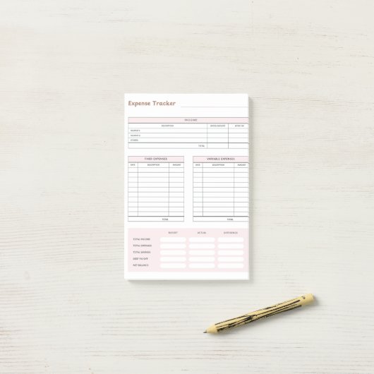Uitgaven Tracker Post-It Notities Post-it® Notes (Op bureau)