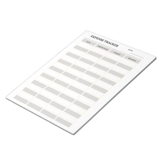 Uitgaventracker Notitieblok (Schuin)
