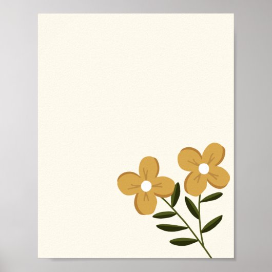 Uitgebloeide bloem poster (Voorkant)