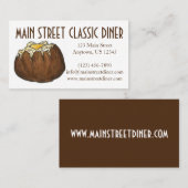 Uitgebottelde aardappel met boter restaurantrestau visitekaartje (Voorkant / Achterkant)