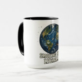 uitgebrande planeetenergie mok (Voorkant links)