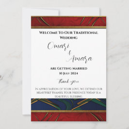 Uitgebreid Afrocentrisch Ontvangst Huwelijksprogra Kaart