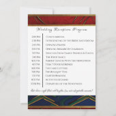 Uitgebreid Afrocentrisch Ontvangst Huwelijksprogra Kaart (Achterkant)