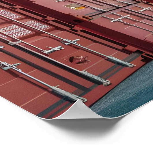 Uitgebreid bereik van containervervoer poster (Hoek)