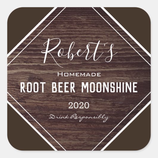 Uitgebreid bijtlabel vierkante sticker (Voorkant)