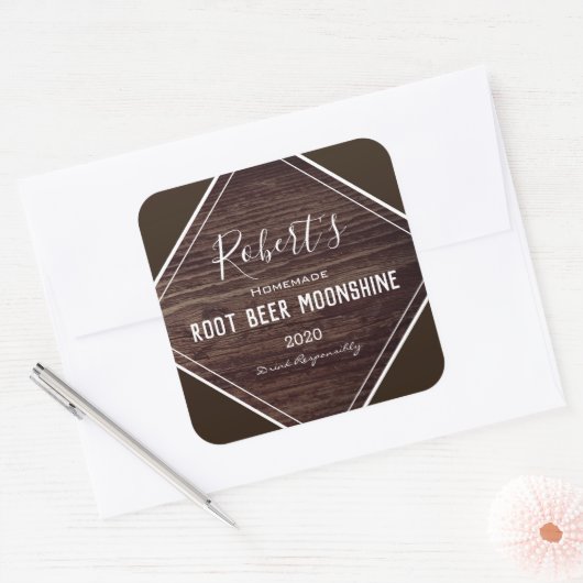 Uitgebreid bijtlabel vierkante sticker (Envelop)