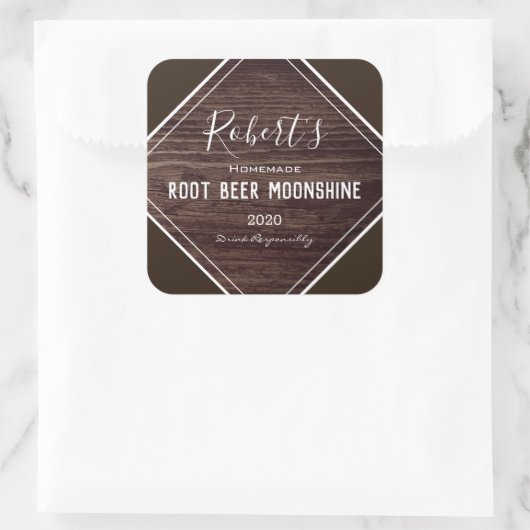 Uitgebreid bijtlabel vierkante sticker (Tas)