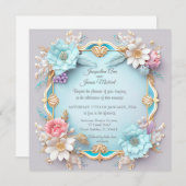 Uitgebreid blauw Lijst en goudflens Kaart (Voorkant / Achterkant)