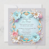 Uitgebreid blauw Lijst en goudflens Kaart (Voorkant)